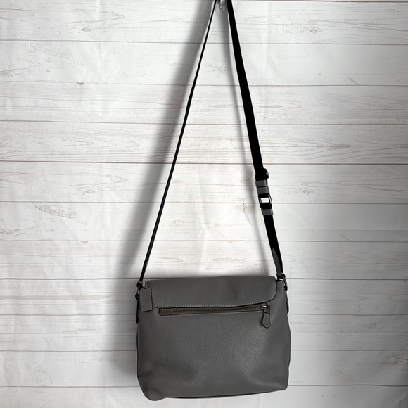 Coach Metropolitan Heather Gray Leather Messenger Bag Laptop Bag Crossbody 55552 - Picture 5 of 13